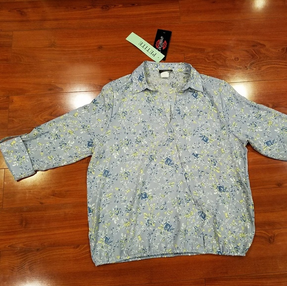 🛍Cosmo Petite FloralCross V-neck Blouse PL - Picture 8 of 8